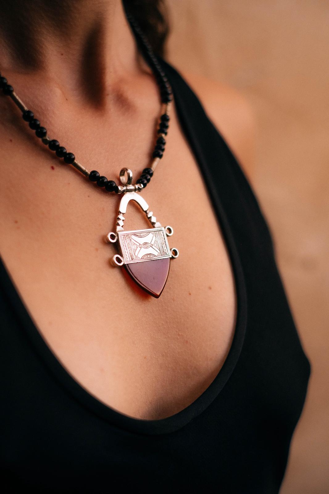 Celestial Compass - Carnelian Necklace