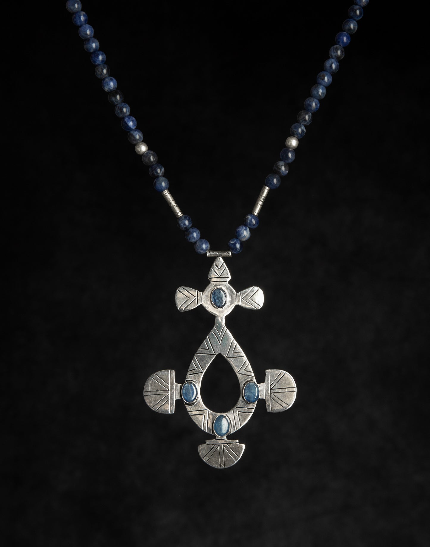 Al Najm Necklace - Sodalite Masterpiece