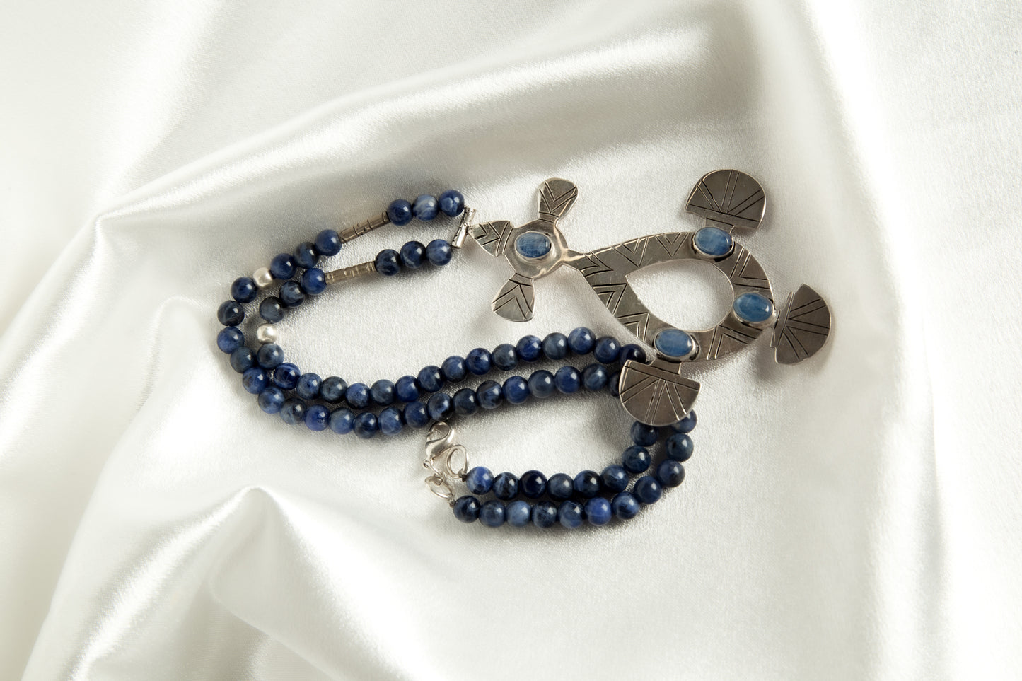 Al Najm Necklace - Sodalite Masterpiece