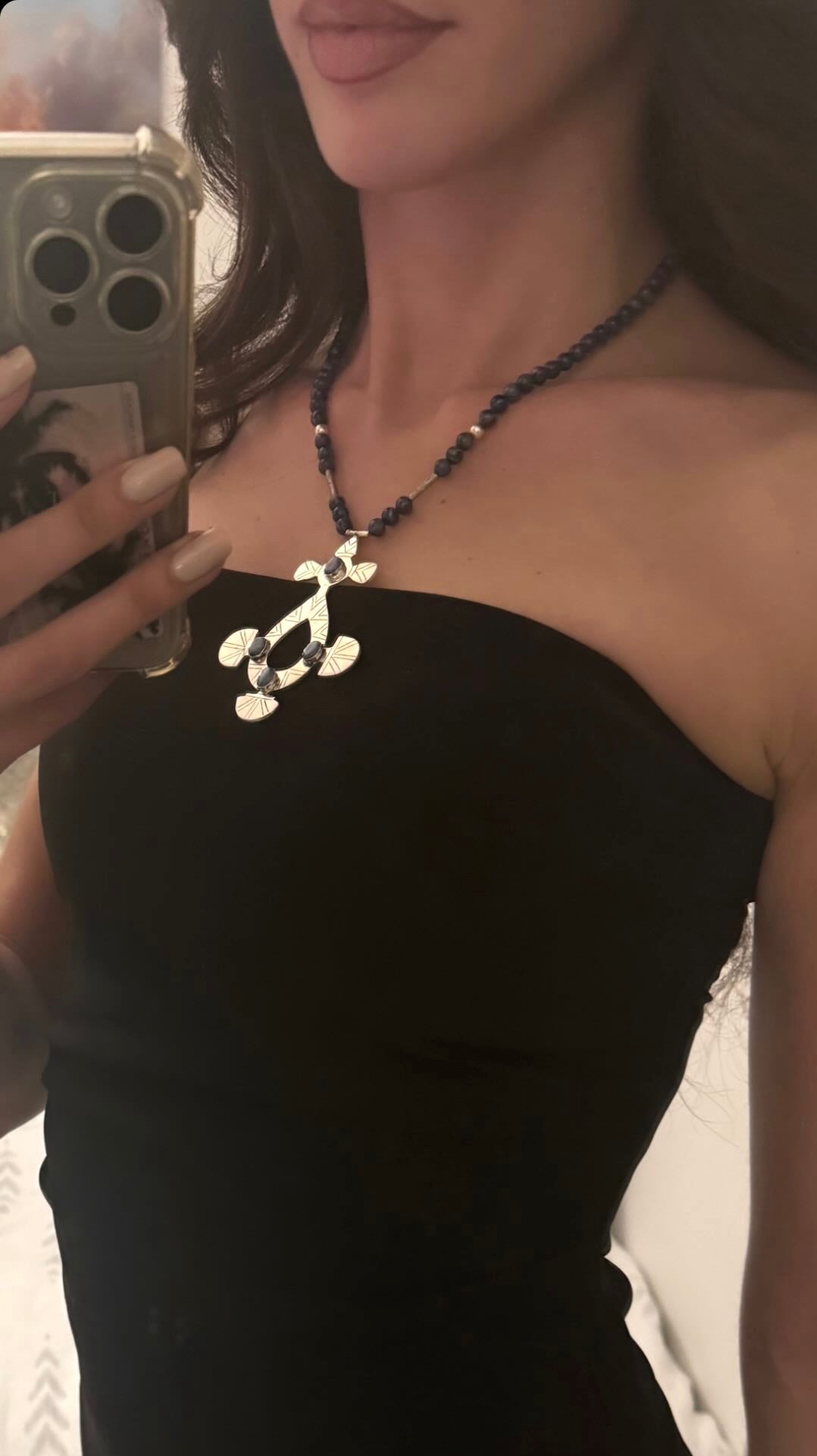 Al Najm Necklace - Sodalite Masterpiece