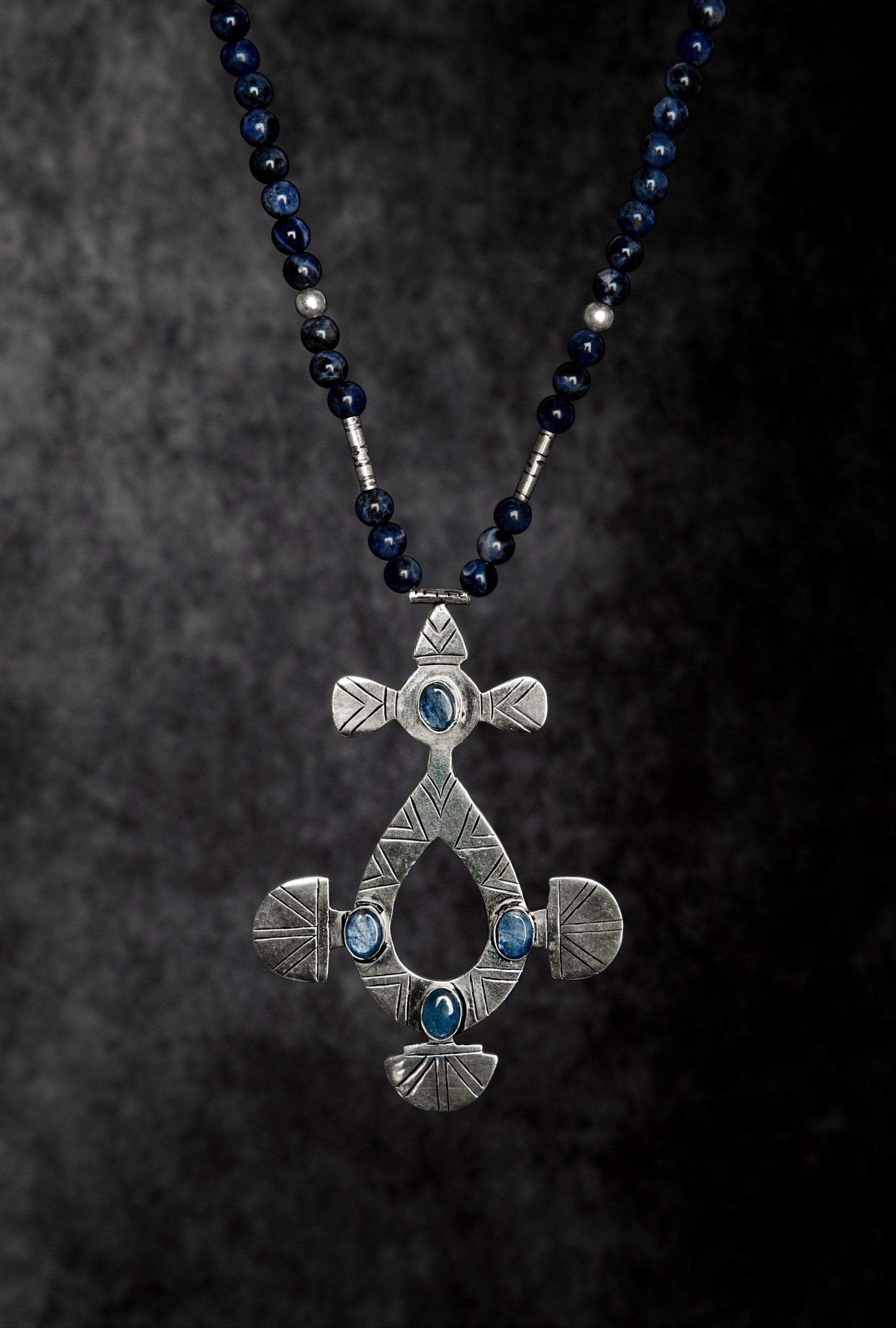 Al Najm Necklace - Sodalite Masterpiece